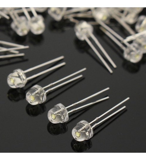 100pcs F5 5mm White Bright Diode