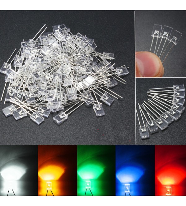 100pcs 2x5x7mm Rectangular Square LED Diodes