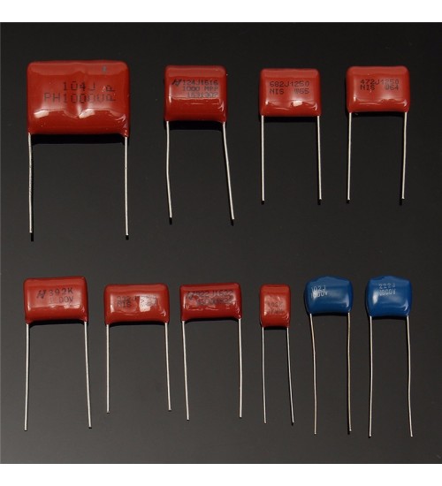 100Pcs 10 Values 1000V Metal Film Capacitors Assortment Kit