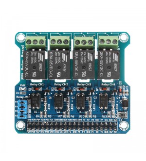 4 Channel 5A 250V AC/30V DC Compatible 40Pin Relay Board